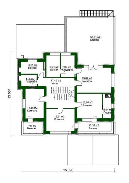 Планировка проекта дома №ml-514 Ml-514_p2.jpg