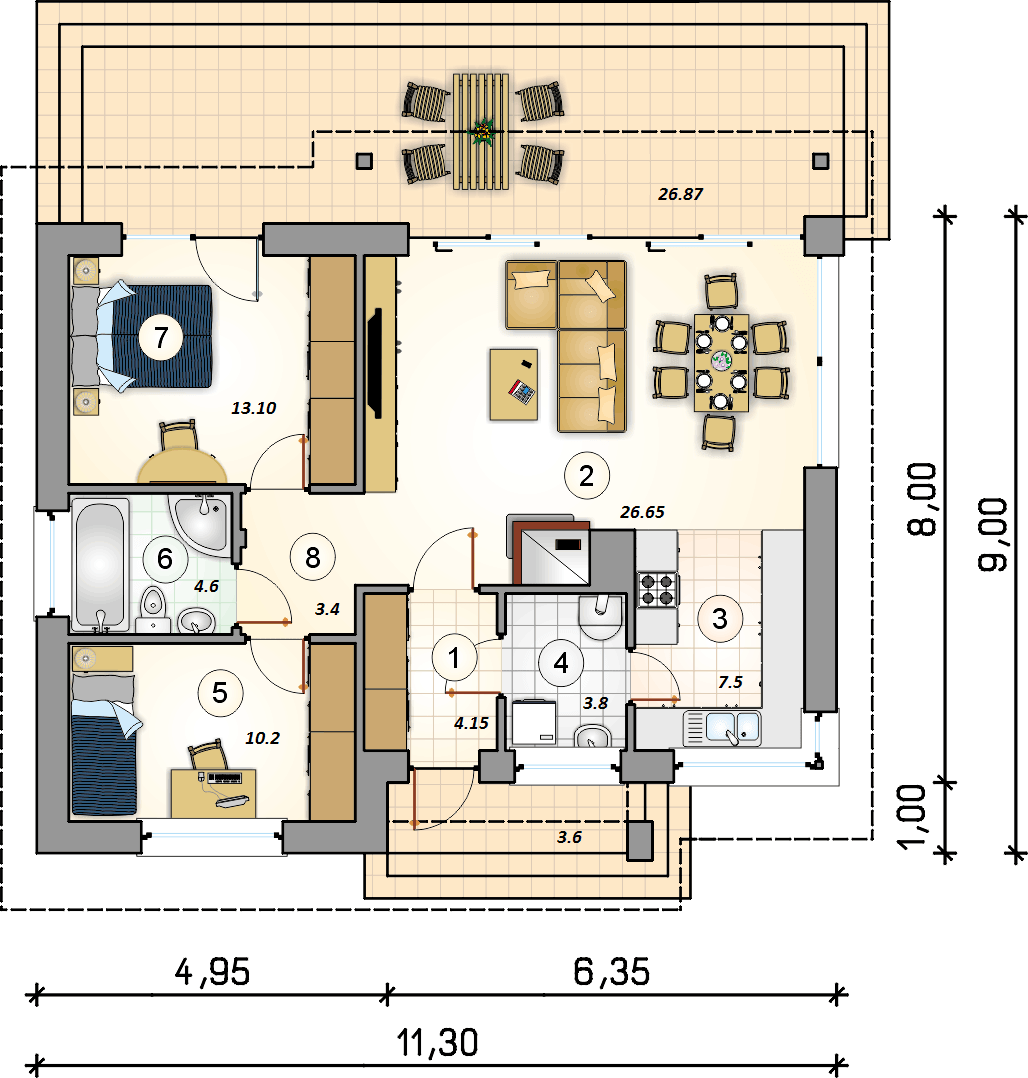 Планировка проекта дома №r-28-46 r-28-49_p1-min.png