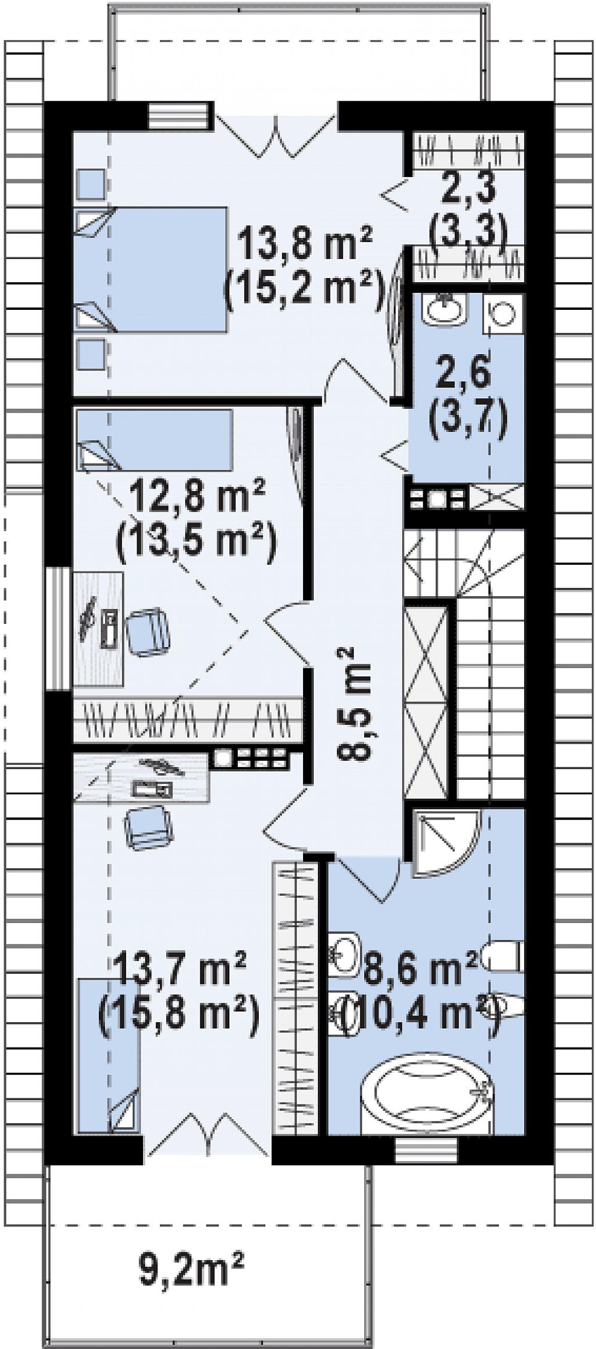 Планировка проекта дома №z293 Z293_rzut2.png